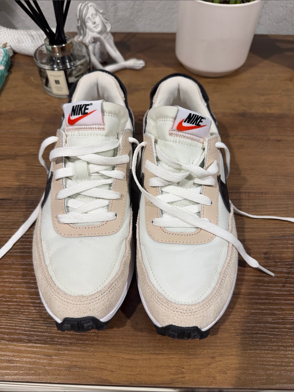 Nike Women's Retro Runner Sneakers - White, Beige, Black